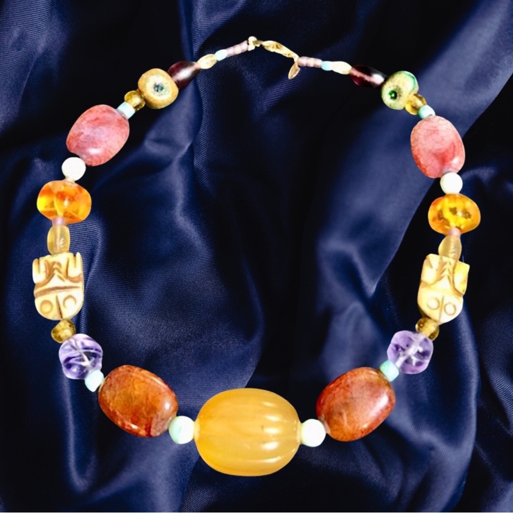 Teresa Goodall Multi Color Resin Lucite + Necklace